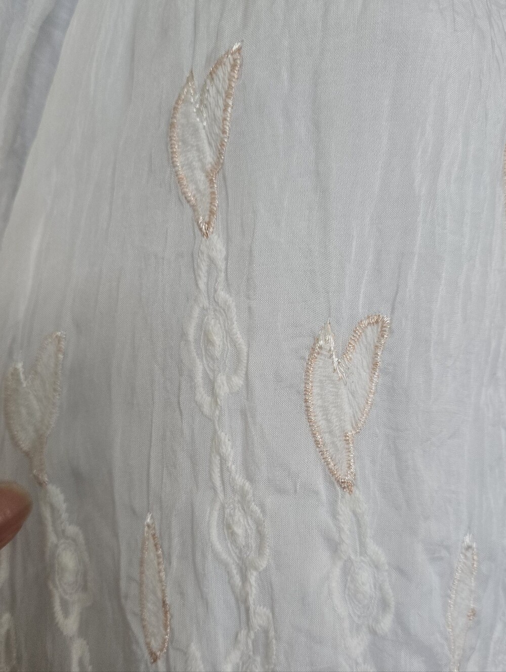 Tempo Paris Silk White Cold Shoulder Fairy Boho Tunic Blouse Small Dainty - Picture 3 of 13